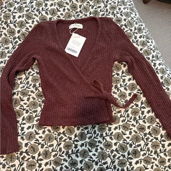 Everlane Sweaters - Everlane Cozy Rib Knit Wrap Sweater
